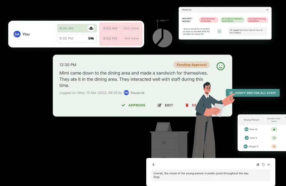 Lief care management app interface